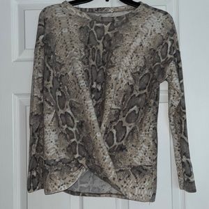 Snakeskin long sleeve shirt